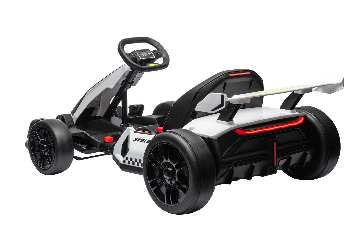 Brushless_go_kart_24Volts_Electric_On_Go-Kart_24Volts_High_Speed_Go-Kart_Sonicteck_24v_Go-Kart_ToyCarsCanada_White-Go-Kart
