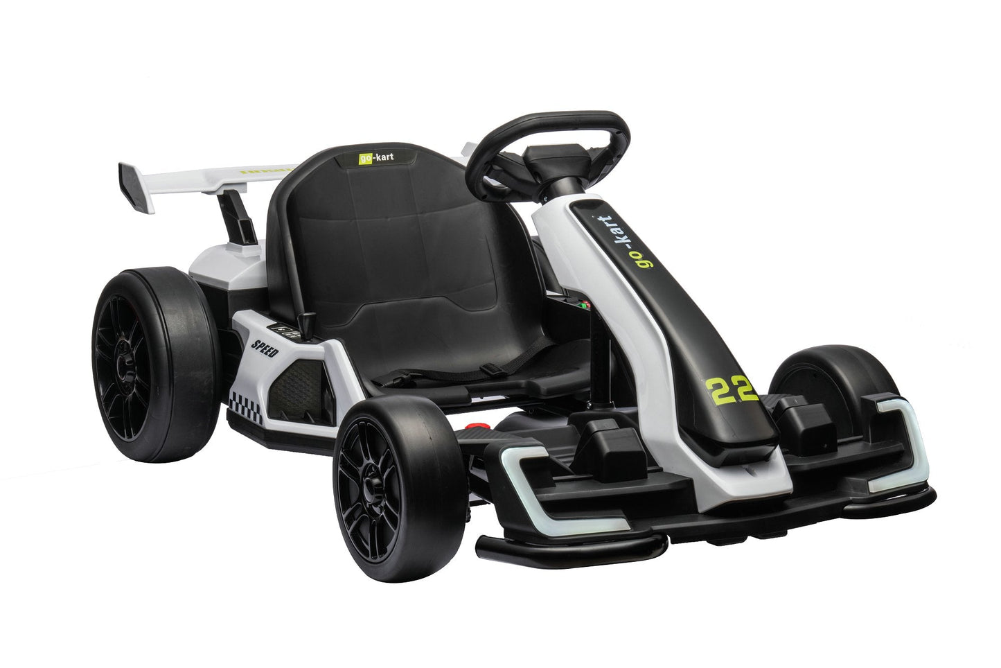 Brushless_go_kart_24Volts_Electric_On_Go-Kart_24Volts_High_Speed_Go-Kart_Sonicteck_24v_Go-Kart_ToyCarsCanada_White-Go-Kart