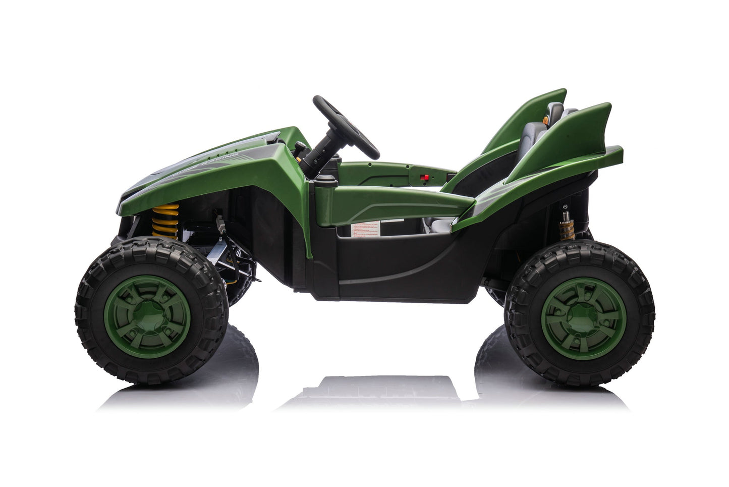 24V Shark Dune Racer 4x4 Ride-On Car – 2-Seater Kids Electric Dune Buggy with Rubber Wheels, Leather Seats, and Metal Chassis