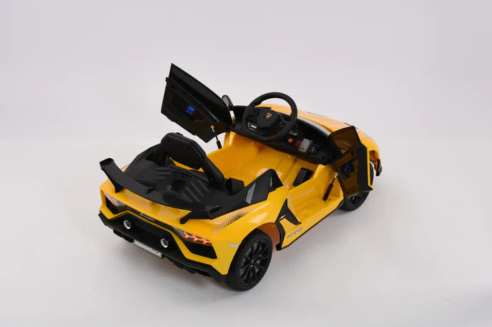 Lamborghini Aventador SVJ 12V Kids Ride On Car | Bluetooth + Lambo Doors