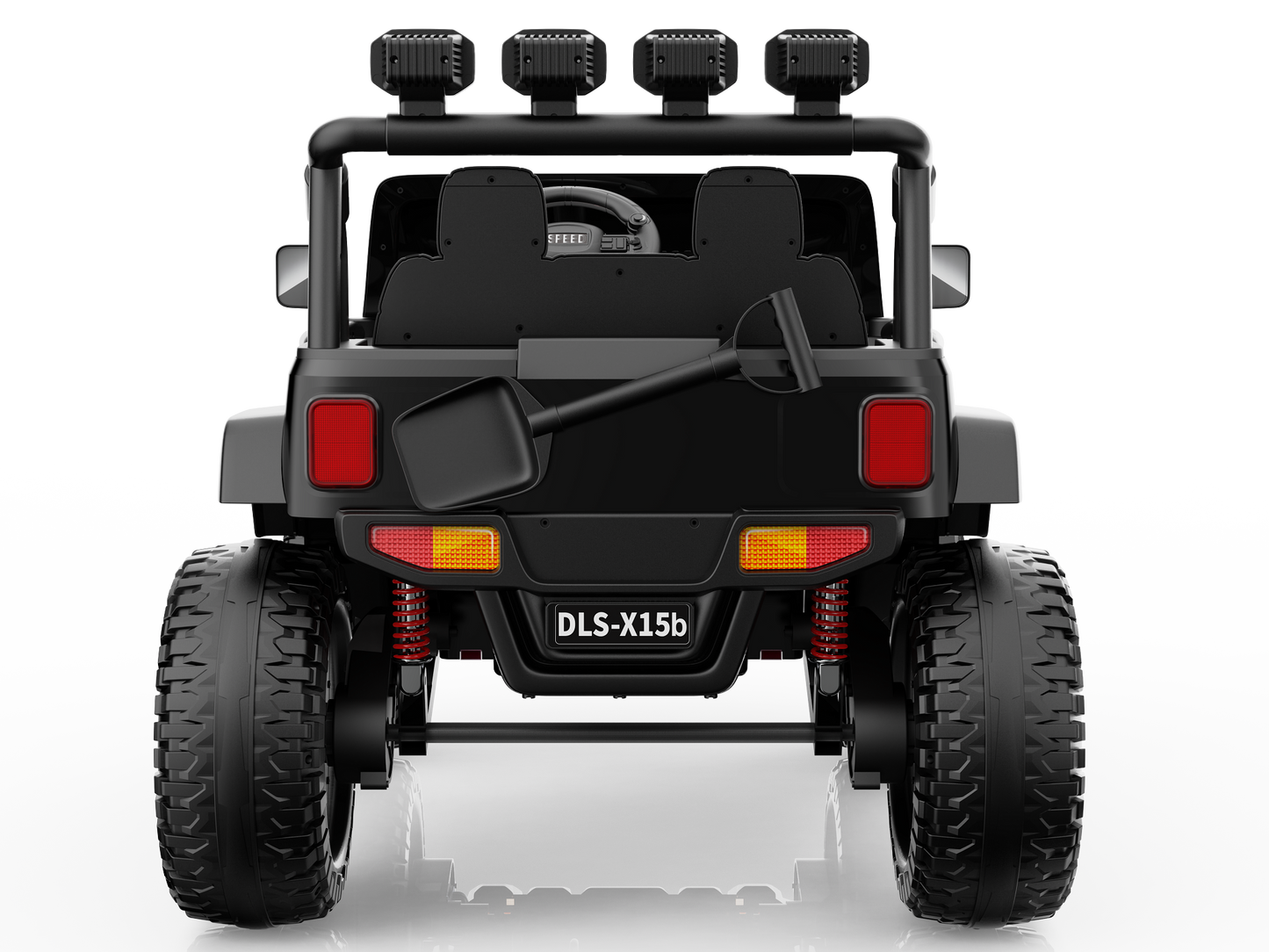 Monster Jeep 24V Ride-On Car – 2-Seater, 4X4 with 800W Motors, Lifted Suspension, Rubber Wheels, Bluetooth, LED Lights, and Parental Remote for Kids