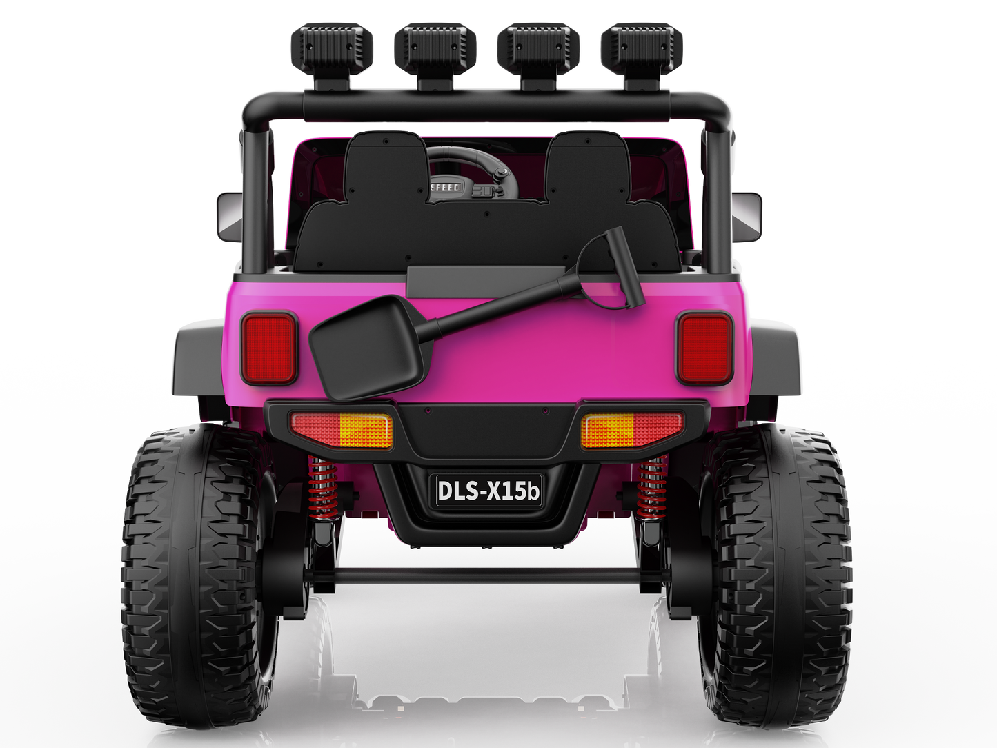 Monster Jeep 24V Ride-On Car – 2-Seater, 4X4 with 800W Motors, Lifted Suspension, Rubber Wheels, Bluetooth, LED Lights, and Parental Remote for Kids