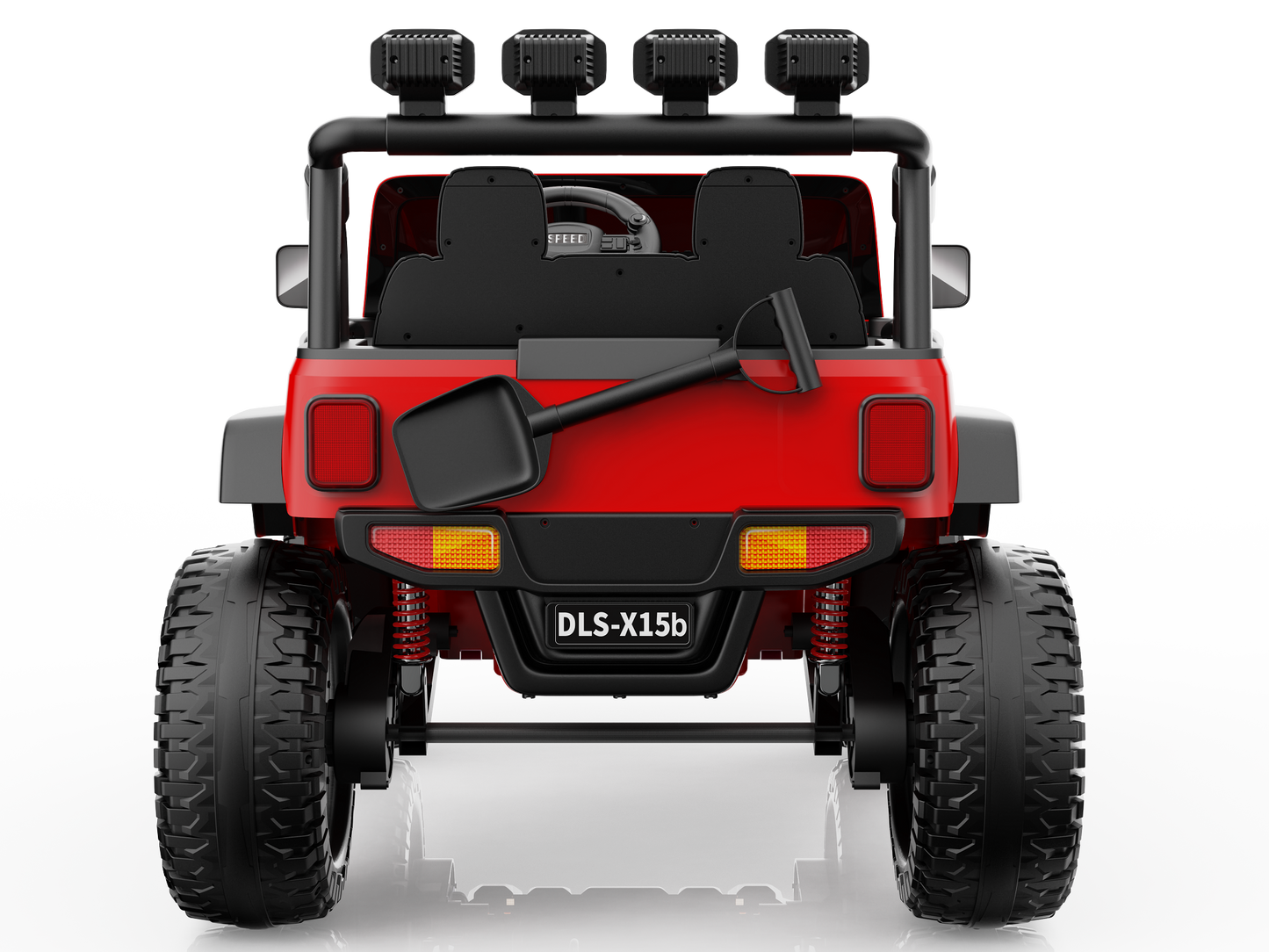 Monster Jeep 24V Ride-On Car – 2-Seater, 4X4 with 800W Motors, Lifted Suspension, Rubber Wheels, Bluetooth, LED Lights, and Parental Remote for Kids
