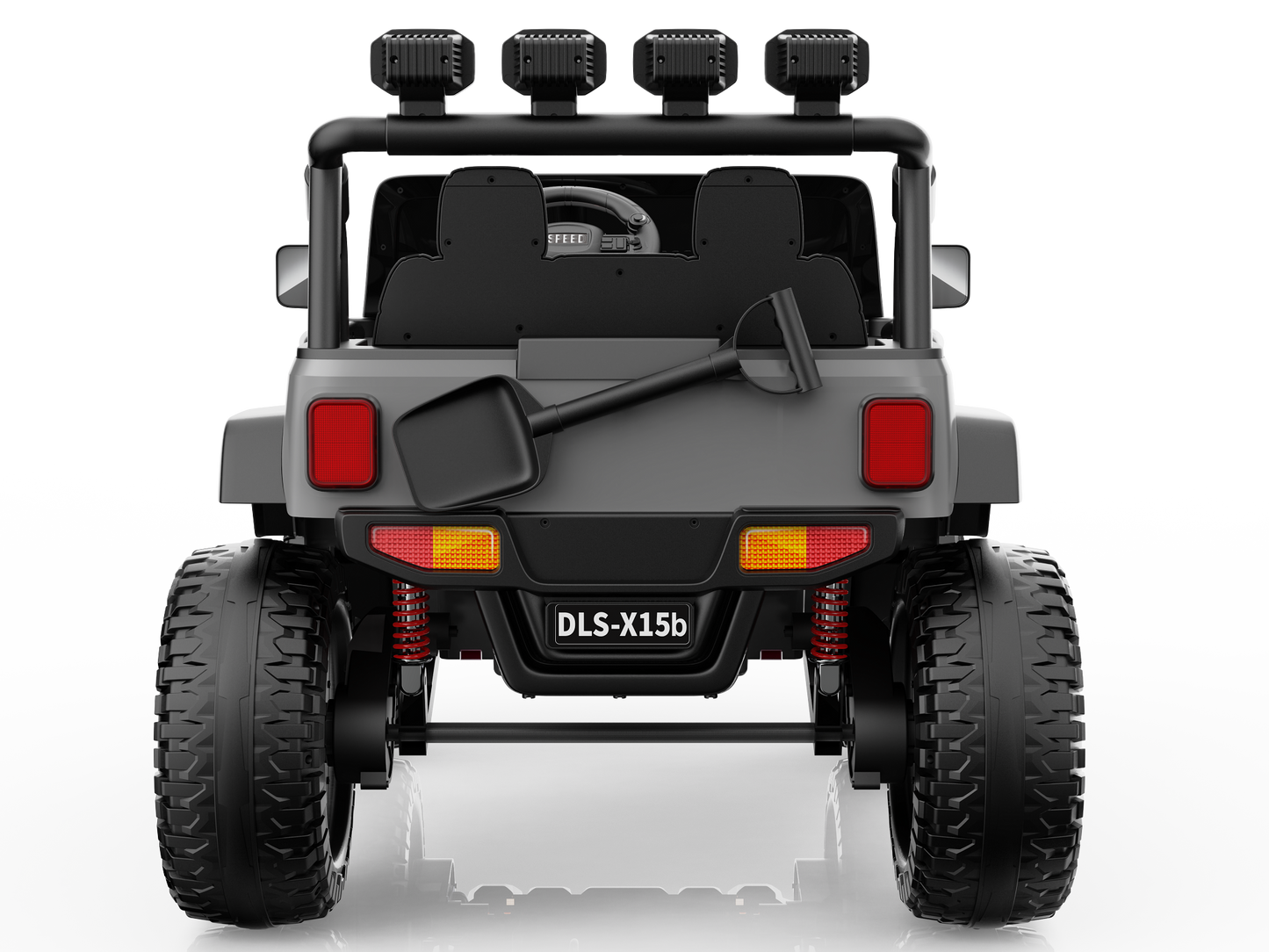 Monster Jeep 24V Ride-On Car – 2-Seater, 4X4 with 800W Motors, Lifted Suspension, Rubber Wheels, Bluetooth, LED Lights, and Parental Remote for Kids