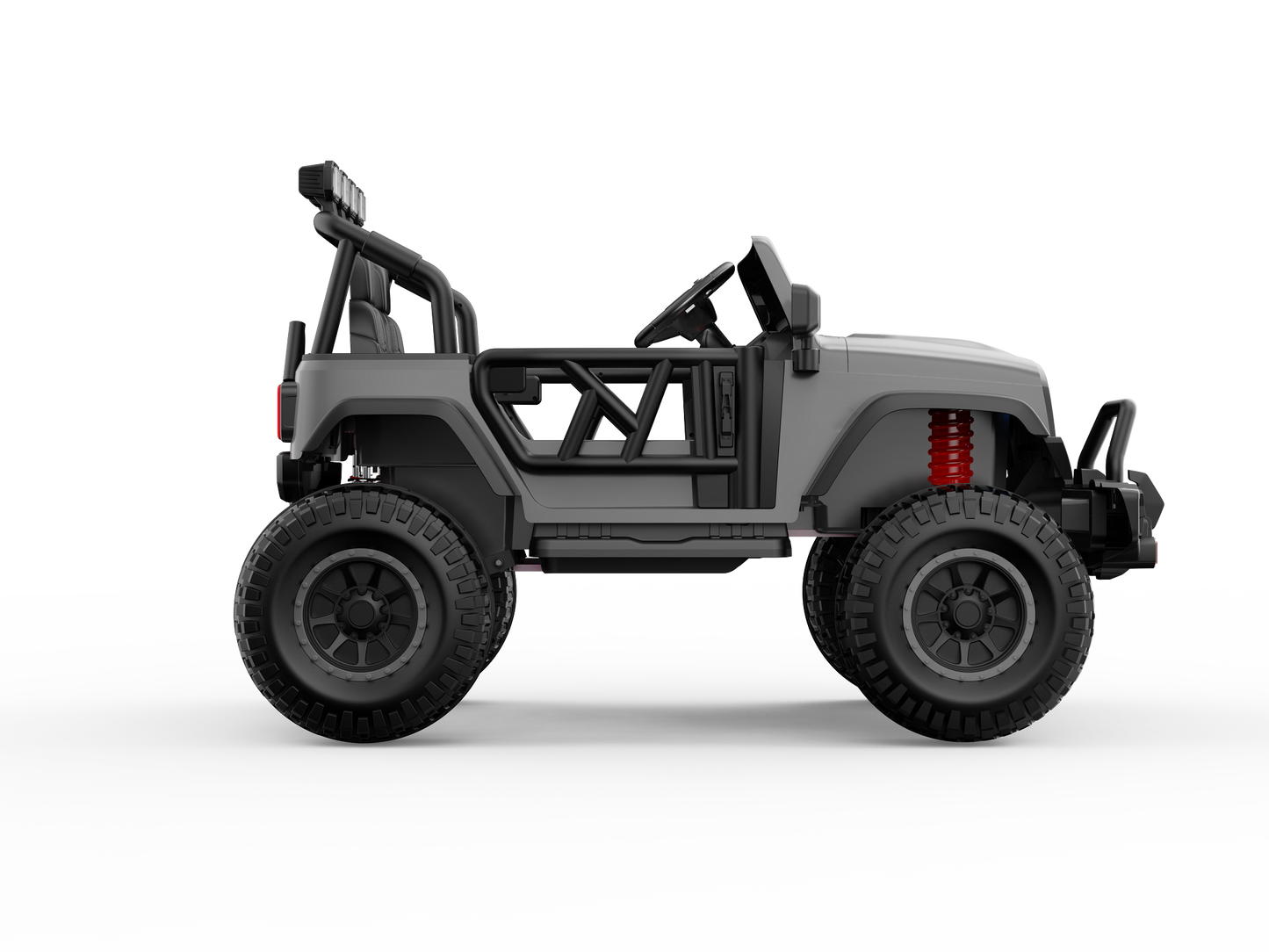 Monster Jeep 24V Ride-On Car – 2-Seater, 4X4 with 800W Motors, Lifted Suspension, Rubber Wheels, Bluetooth, LED Lights, and Parental Remote for Kids