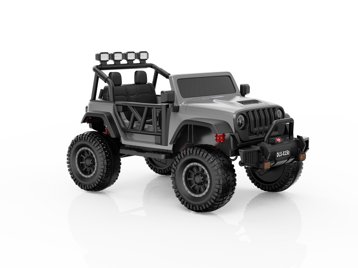 Monster Jeep 24V Ride-On Car – 2-Seater, 4X4 with 800W Motors, Lifted Suspension, Rubber Wheels, Bluetooth, LED Lights, and Parental Remote for Kids