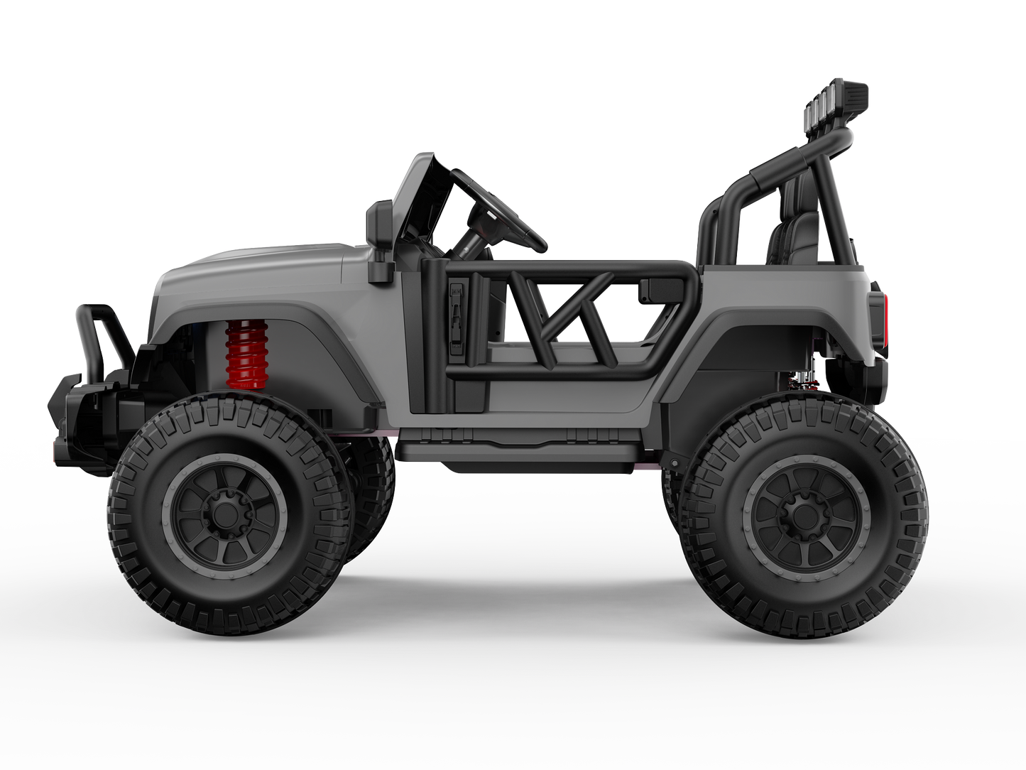 Monster Jeep 24V Ride-On Car – 2-Seater, 4X4 with 800W Motors, Lifted Suspension, Rubber Wheels, Bluetooth, LED Lights, and Parental Remote for Kids