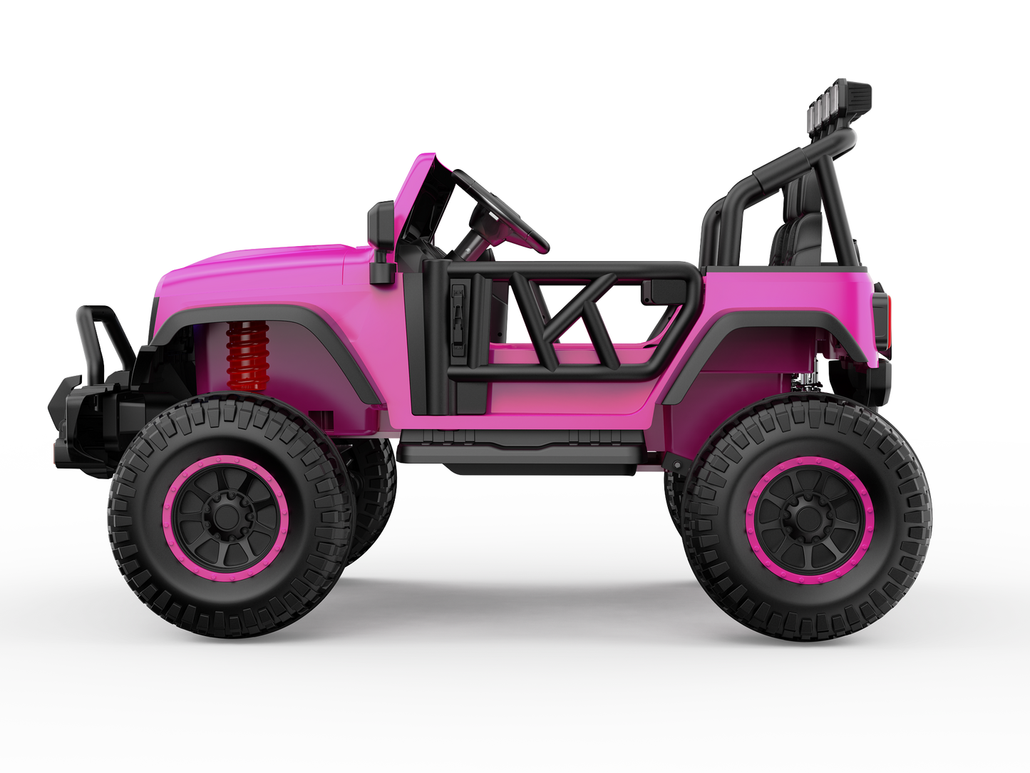 Monster Jeep 24V Ride-On Car – 2-Seater, 4X4 with 800W Motors, Lifted Suspension, Rubber Wheels, Bluetooth, LED Lights, and Parental Remote for Kids