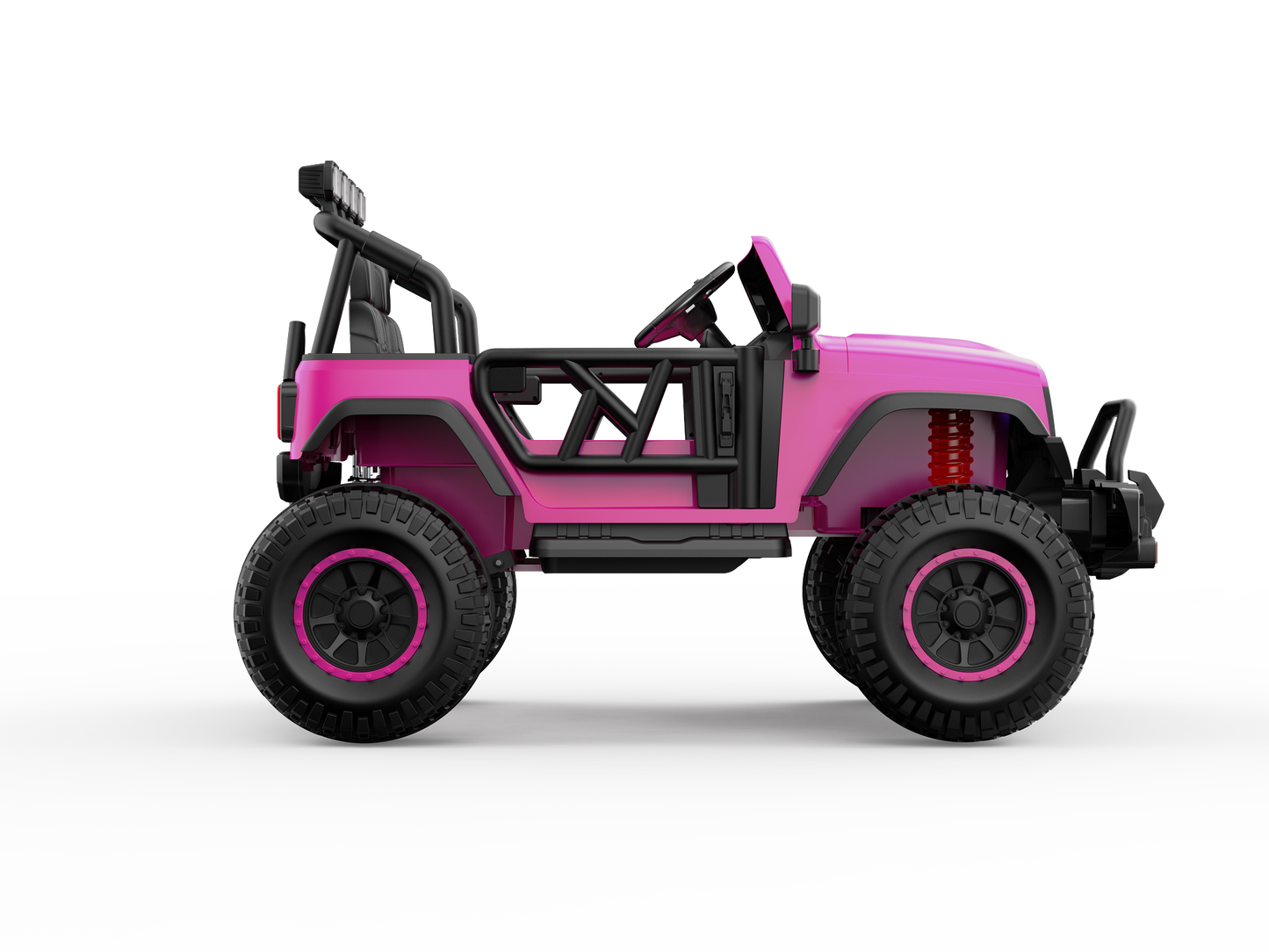 Monster Jeep 24V Ride-On Car – 2-Seater, 4X4 with 800W Motors, Lifted Suspension, Rubber Wheels, Bluetooth, LED Lights, and Parental Remote for Kids