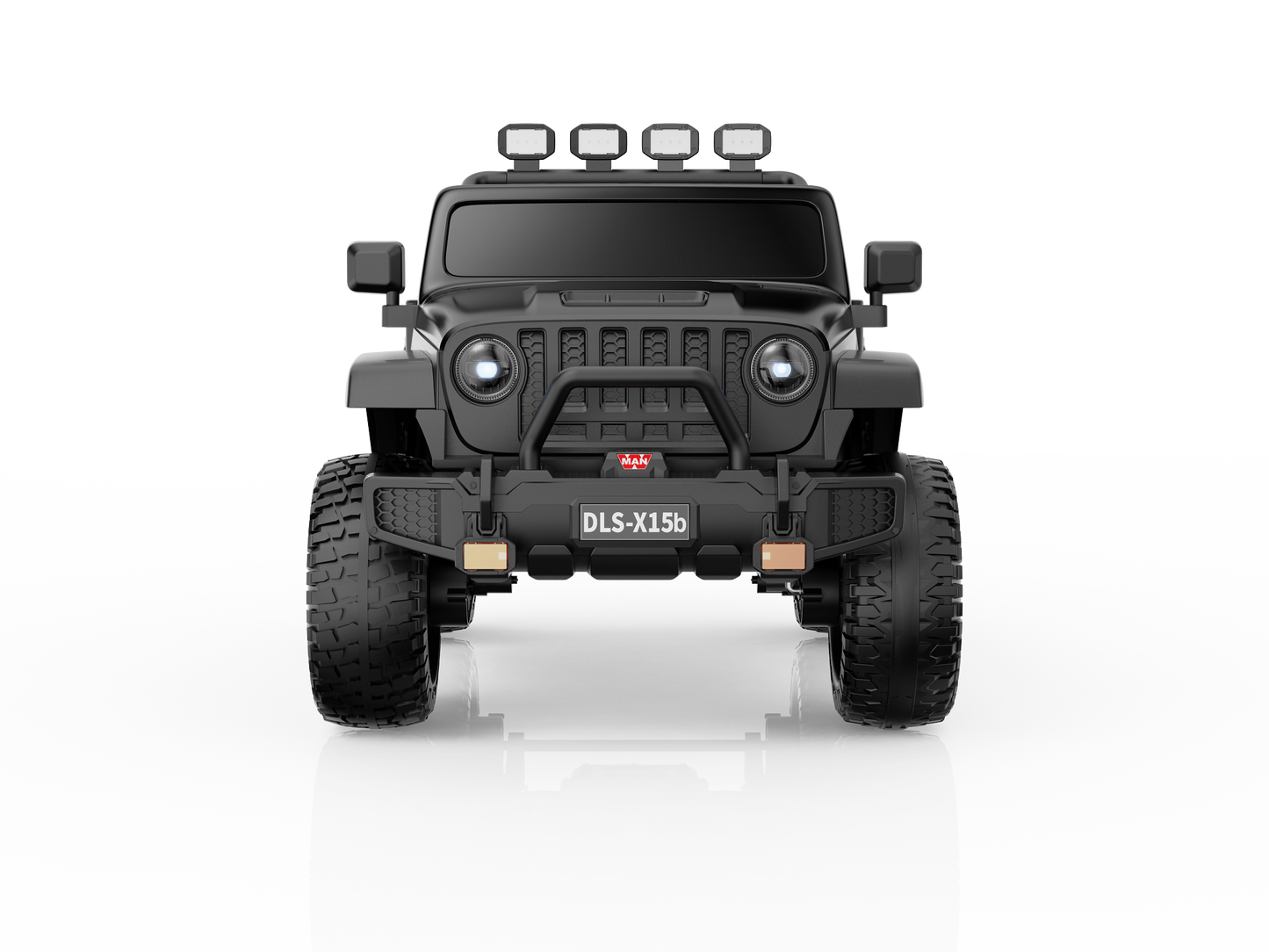 Monster Jeep 24V Ride-On Car – 2-Seater, 4X4 with 800W Motors, Lifted Suspension, Rubber Wheels, Bluetooth, LED Lights, and Parental Remote for Kids