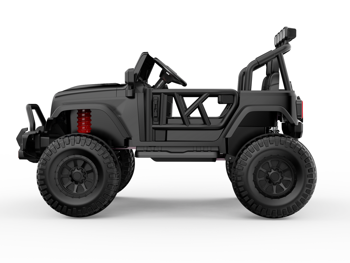 Monster Jeep 24V Ride-On Car – 2-Seater, 4X4 with 800W Motors, Lifted Suspension, Rubber Wheels, Bluetooth, LED Lights, and Parental Remote for Kids