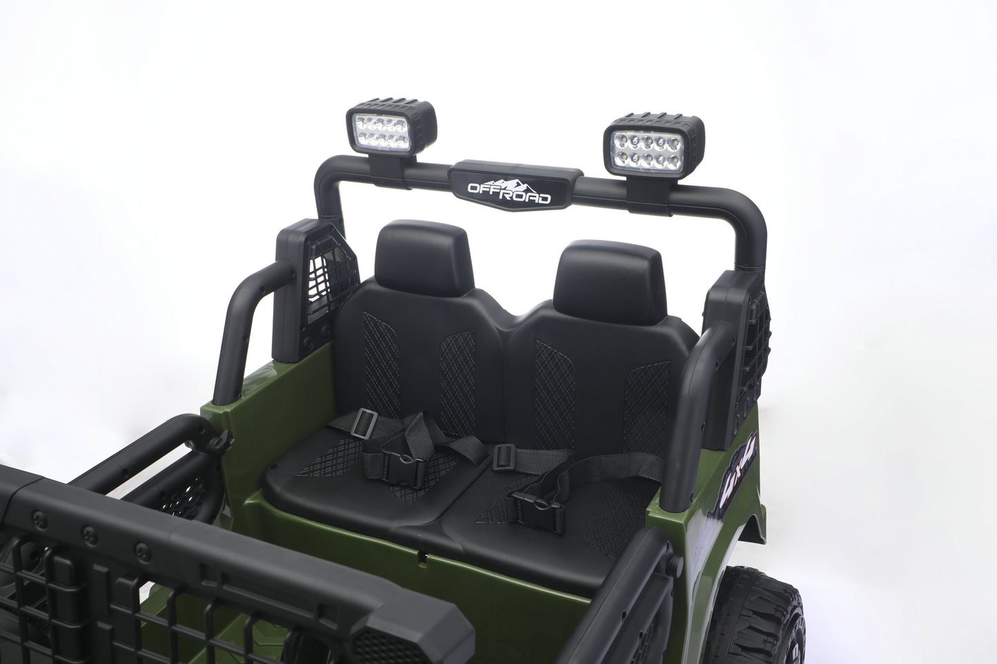 kids 24volts jeep 2 seater seats and light bar