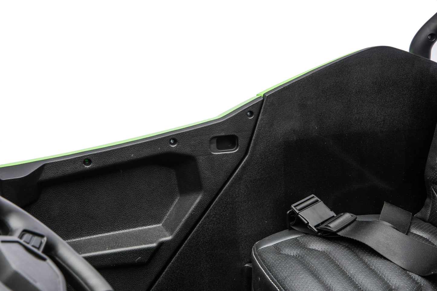 Heavy-duty metal chassis construction of the Apex XXL ride-on UTV.