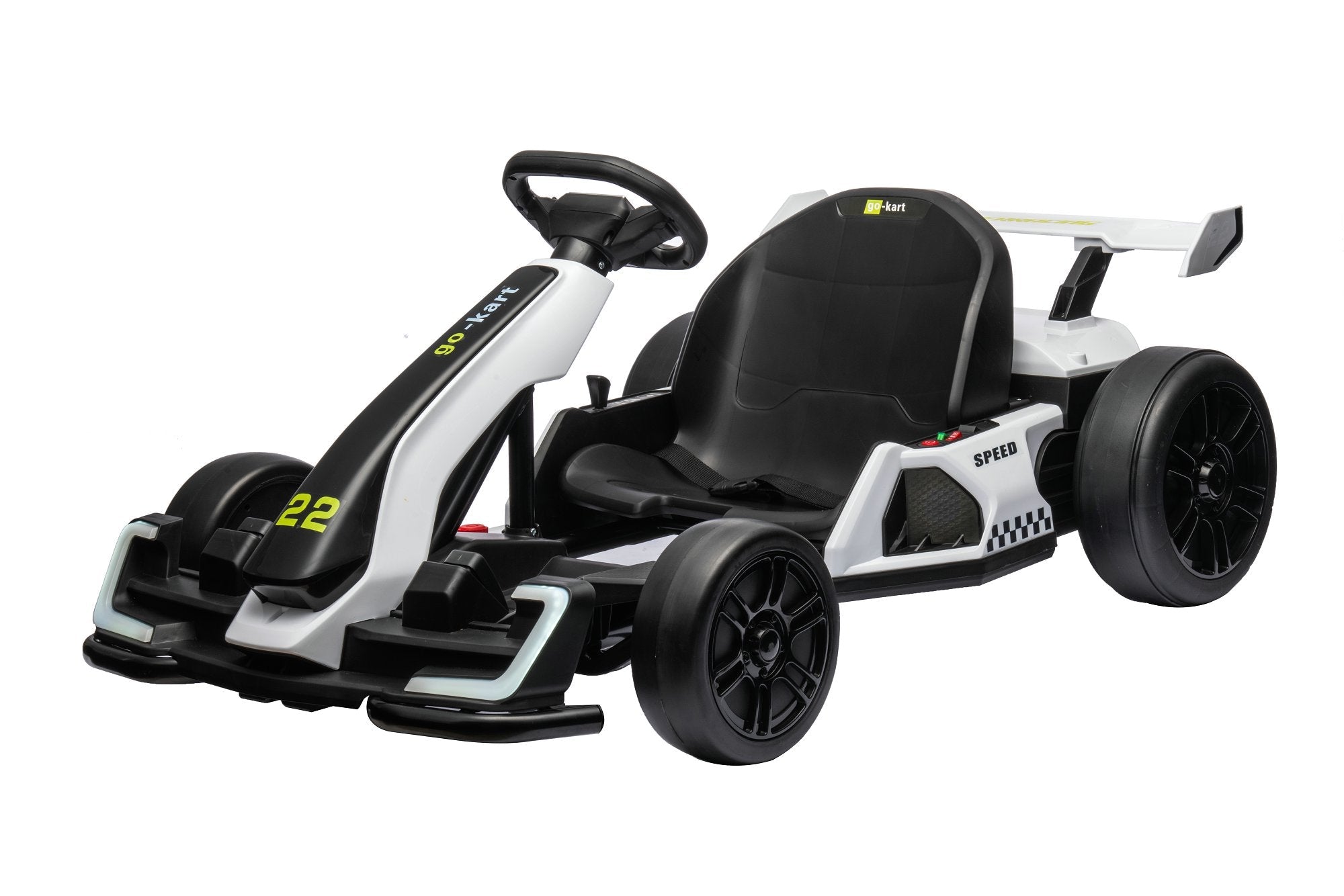 Brushless_go_kart_24Volts_Electric_On_Go-Kart_24Volts_High_Speed_Go-Kart_Sonicteck_24v_Go-Kart_ToyCarsCanada_White-Go-Kart