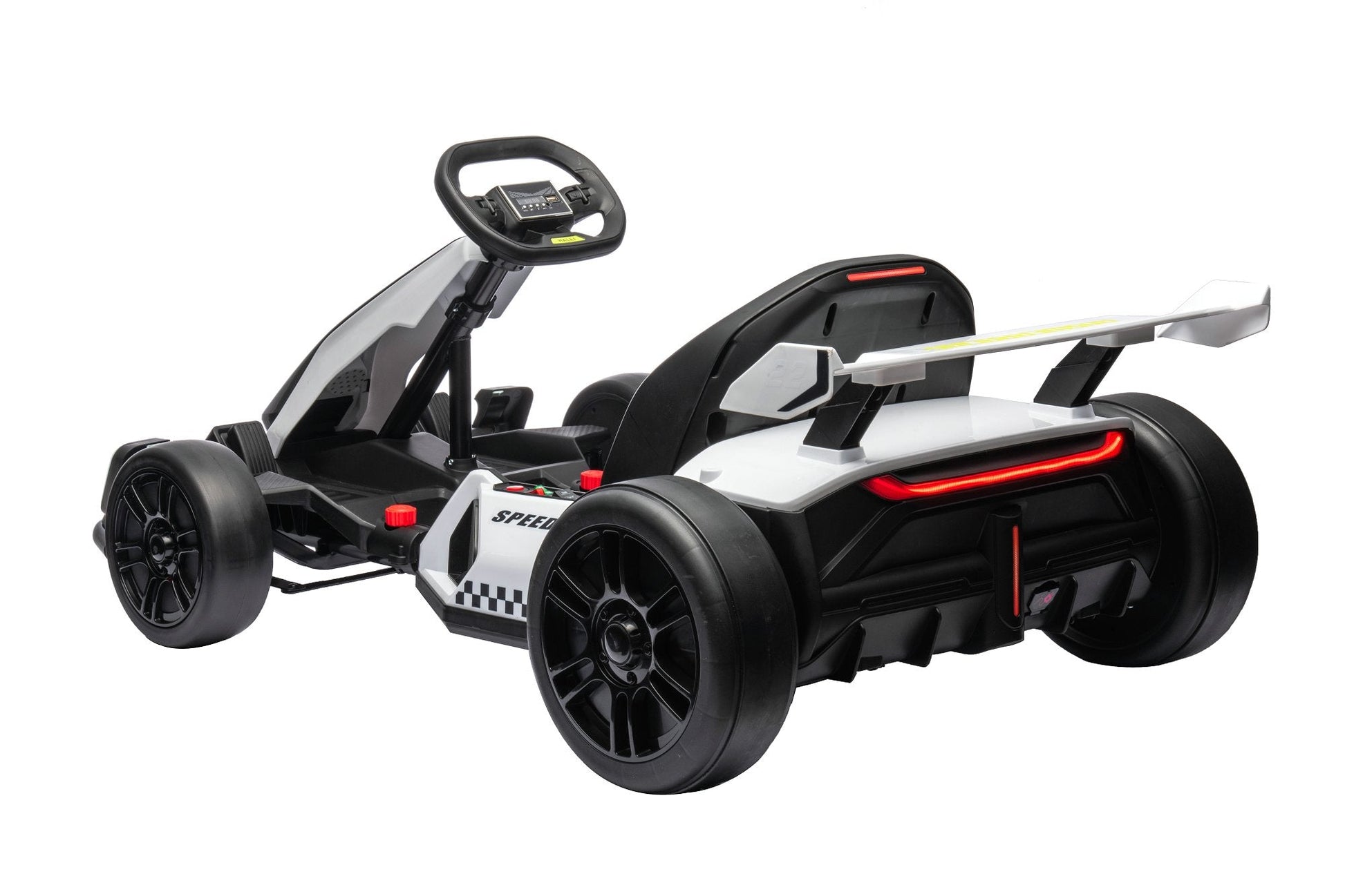 Brushless_go_kart_24Volts_Electric_On_Go-Kart_24Volts_High_Speed_Go-Kart_Sonicteck_24v_Go-Kart_ToyCarsCanada_White-Go-Kart