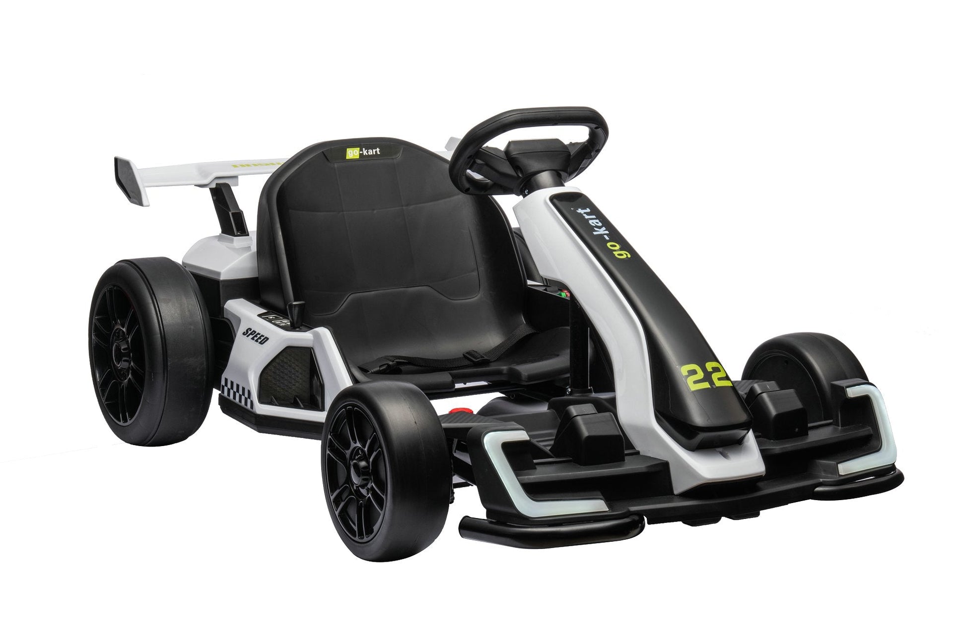Brushless_go_kart_24Volts_Electric_On_Go-Kart_24Volts_High_Speed_Go-Kart_Sonicteck_24v_Go-Kart_ToyCarsCanada_White-Go-Kart