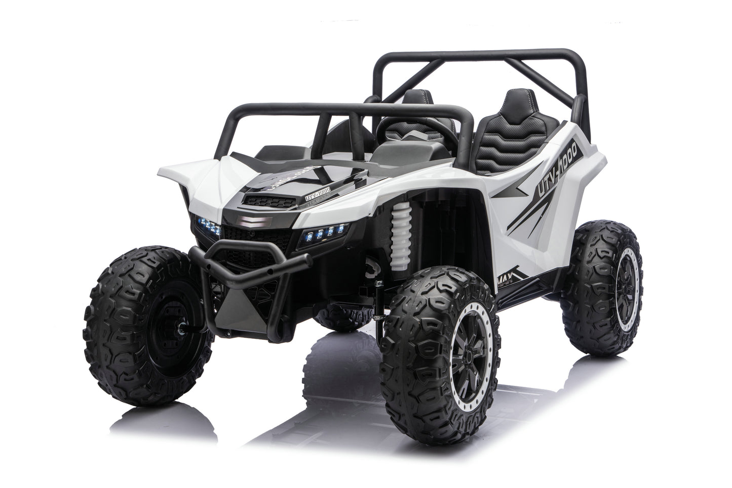 Premium outdoor electric ride-on UTV for children.