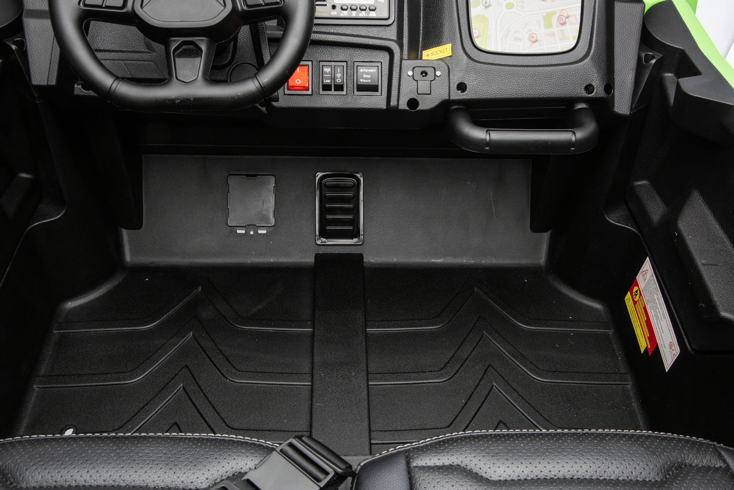 Top view of the Apex XXL 24V electric ride-on UTV.