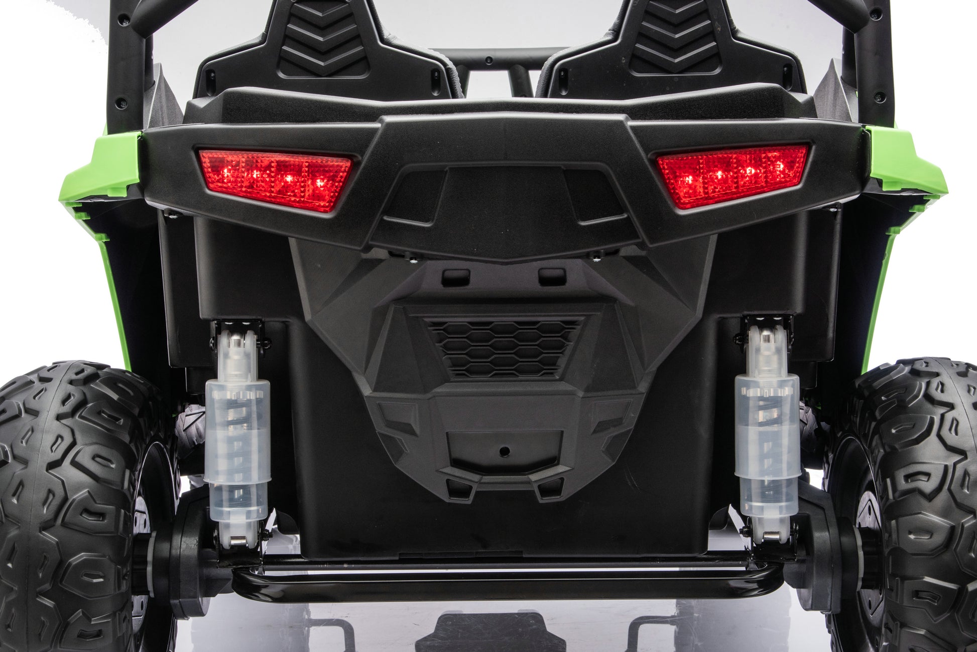 Rear view of the Apex XXL 24V kids ride-on UTV.