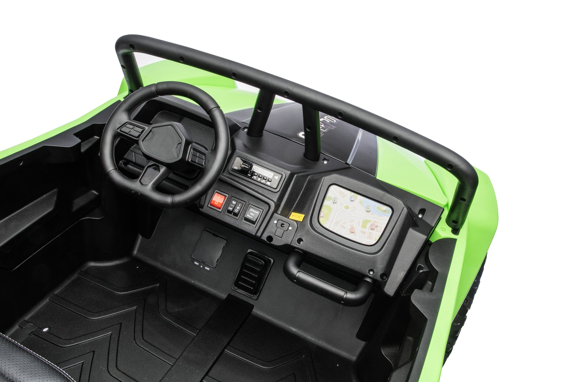 Top view of the Apex XXL 24V electric ride-on UTV.
