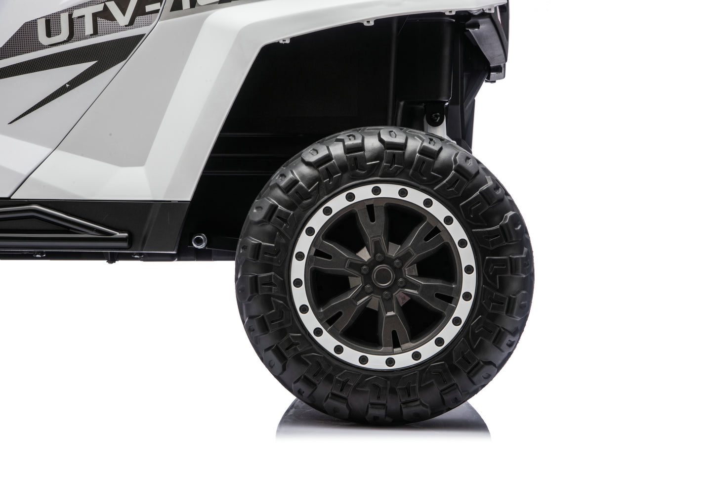 Close-up view of the Apex XXL off-road wheel and tire.