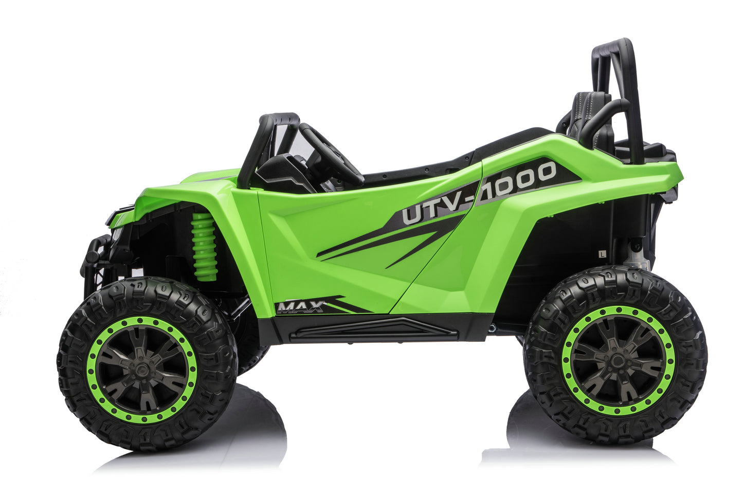 Large off-road rubber wheels on the Apex XXL UTV.