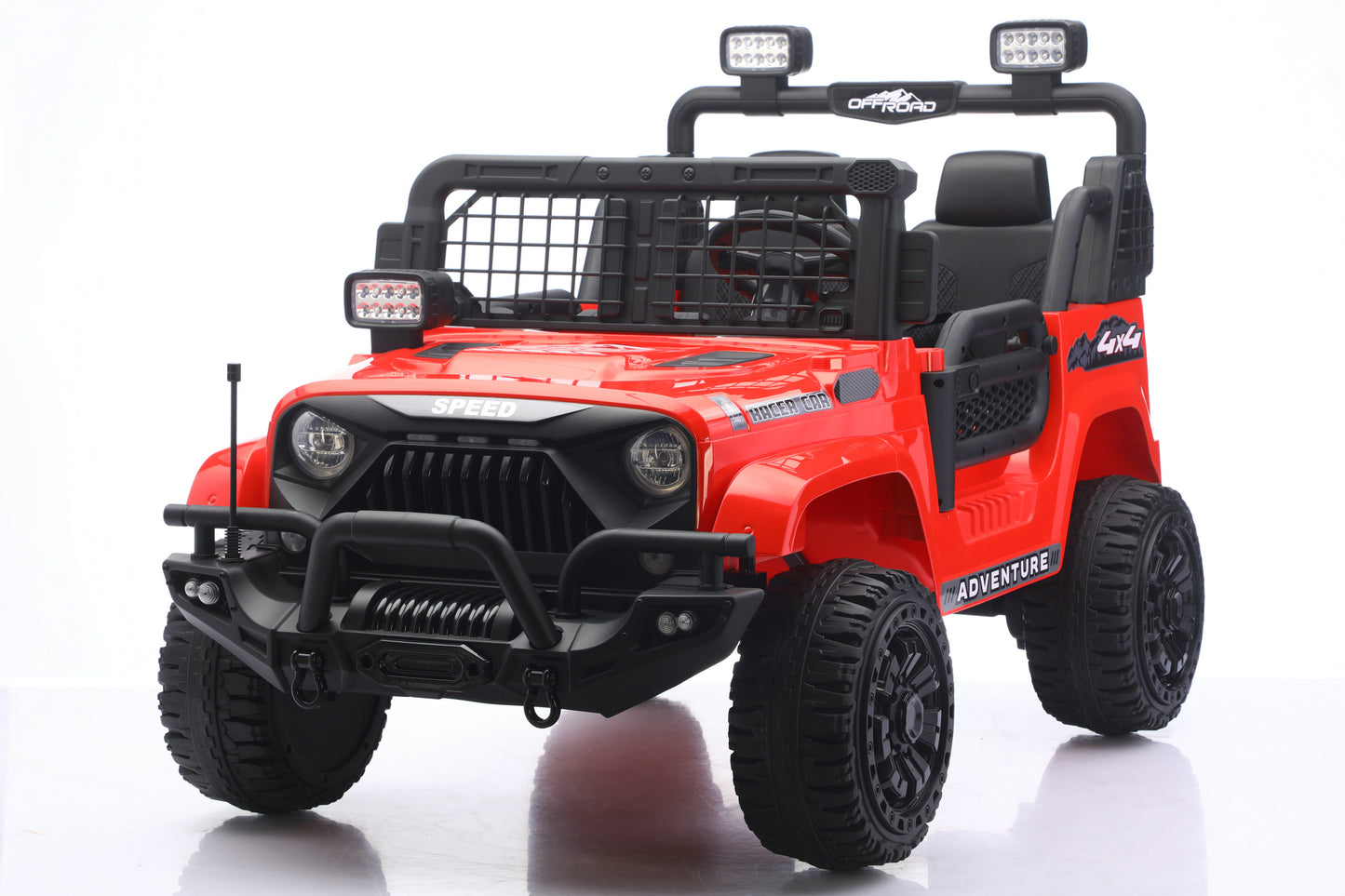 2 seater 24v 2 seater jeep in red colour