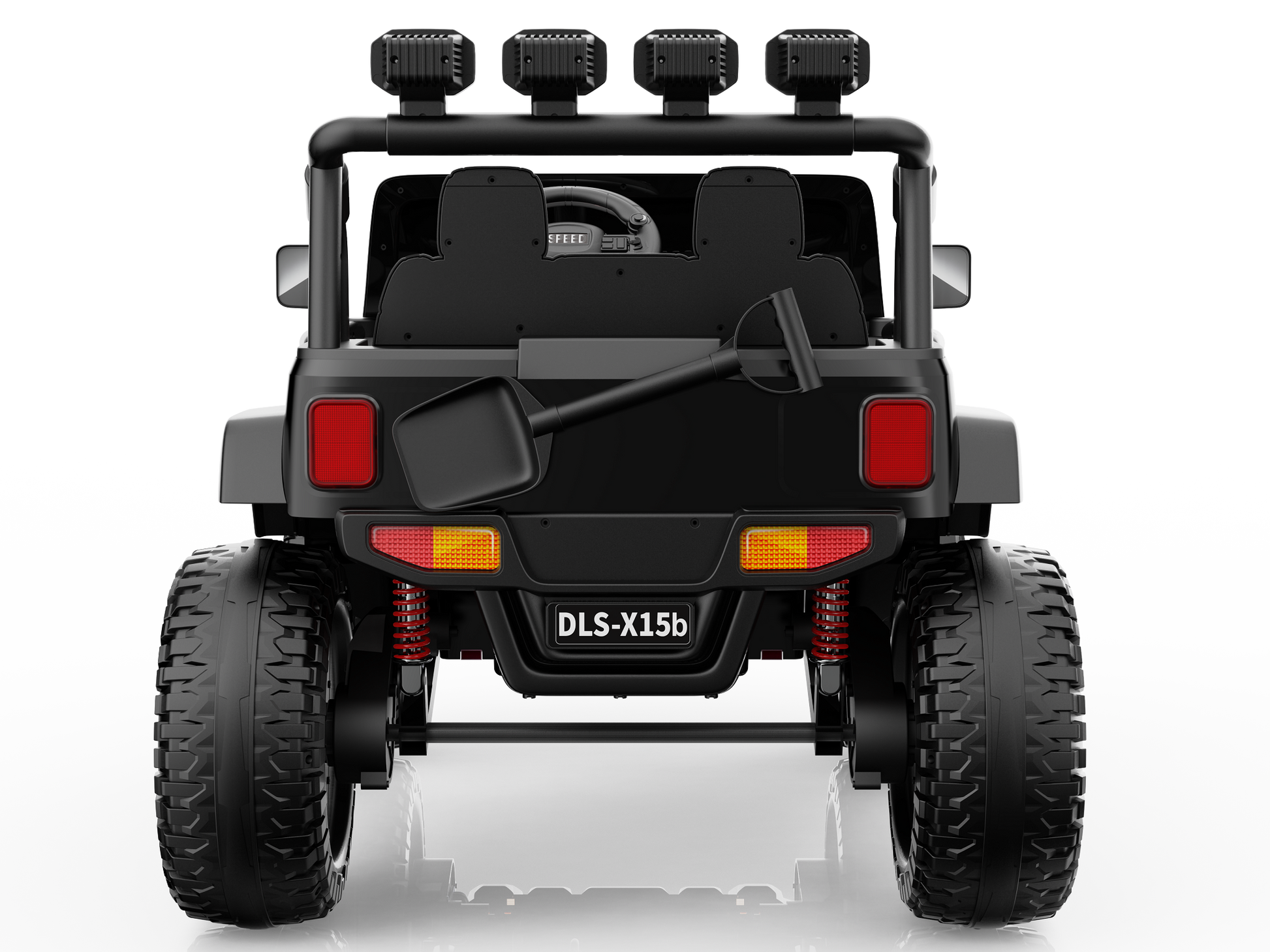 Monster Jeep 24V Ride-On Car – 2-Seater, 4X4 with 800W Motors, Lifted Suspension, Rubber Wheels, Bluetooth, LED Lights, and Parental Remote for Kids