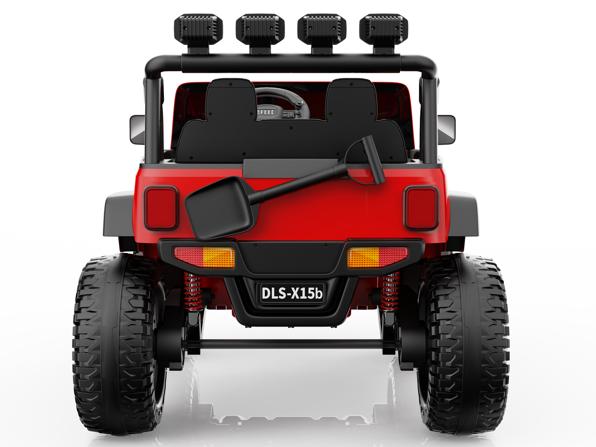 Monster Jeep 24V Ride-On Car – 2-Seater, 4X4 with 800W Motors, Lifted Suspension, Rubber Wheels, Bluetooth, LED Lights, and Parental Remote for Kids