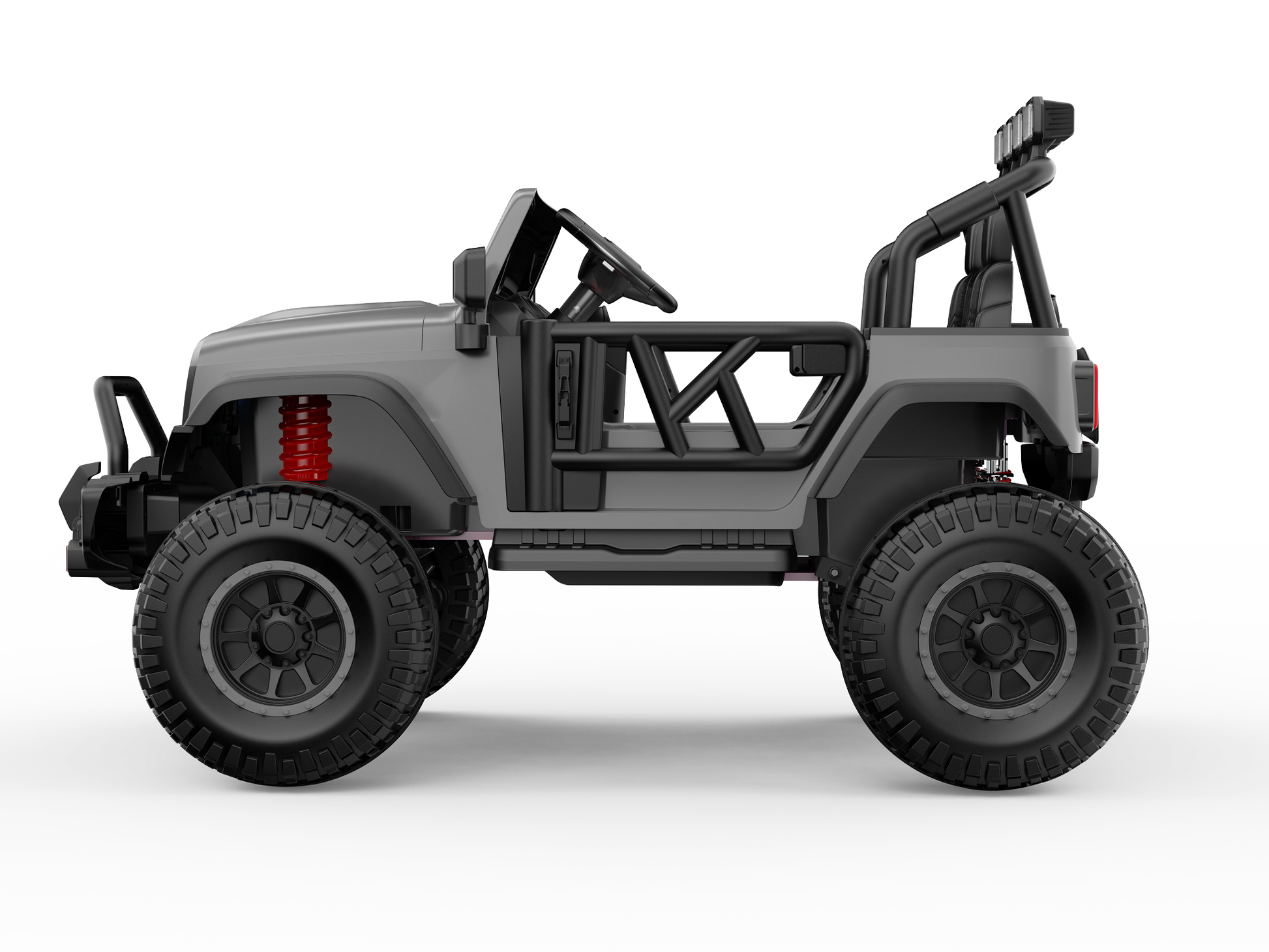 Monster Jeep 24V Ride-On Car – 2-Seater, 4X4 with 800W Motors, Lifted Suspension, Rubber Wheels, Bluetooth, LED Lights, and Parental Remote for Kids