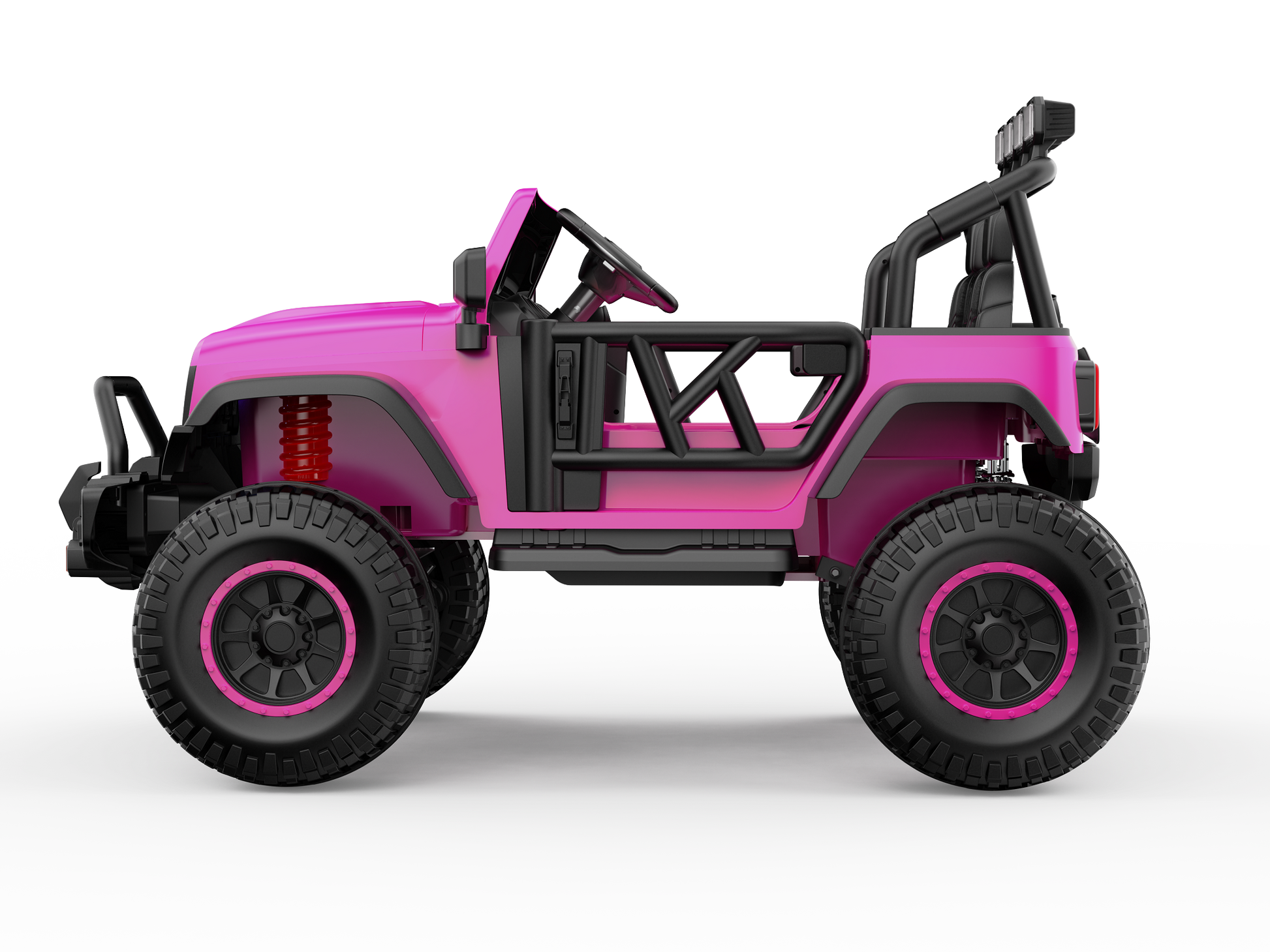 Monster Jeep 24V Ride-On Car – 2-Seater, 4X4 with 800W Motors, Lifted Suspension, Rubber Wheels, Bluetooth, LED Lights, and Parental Remote for Kids