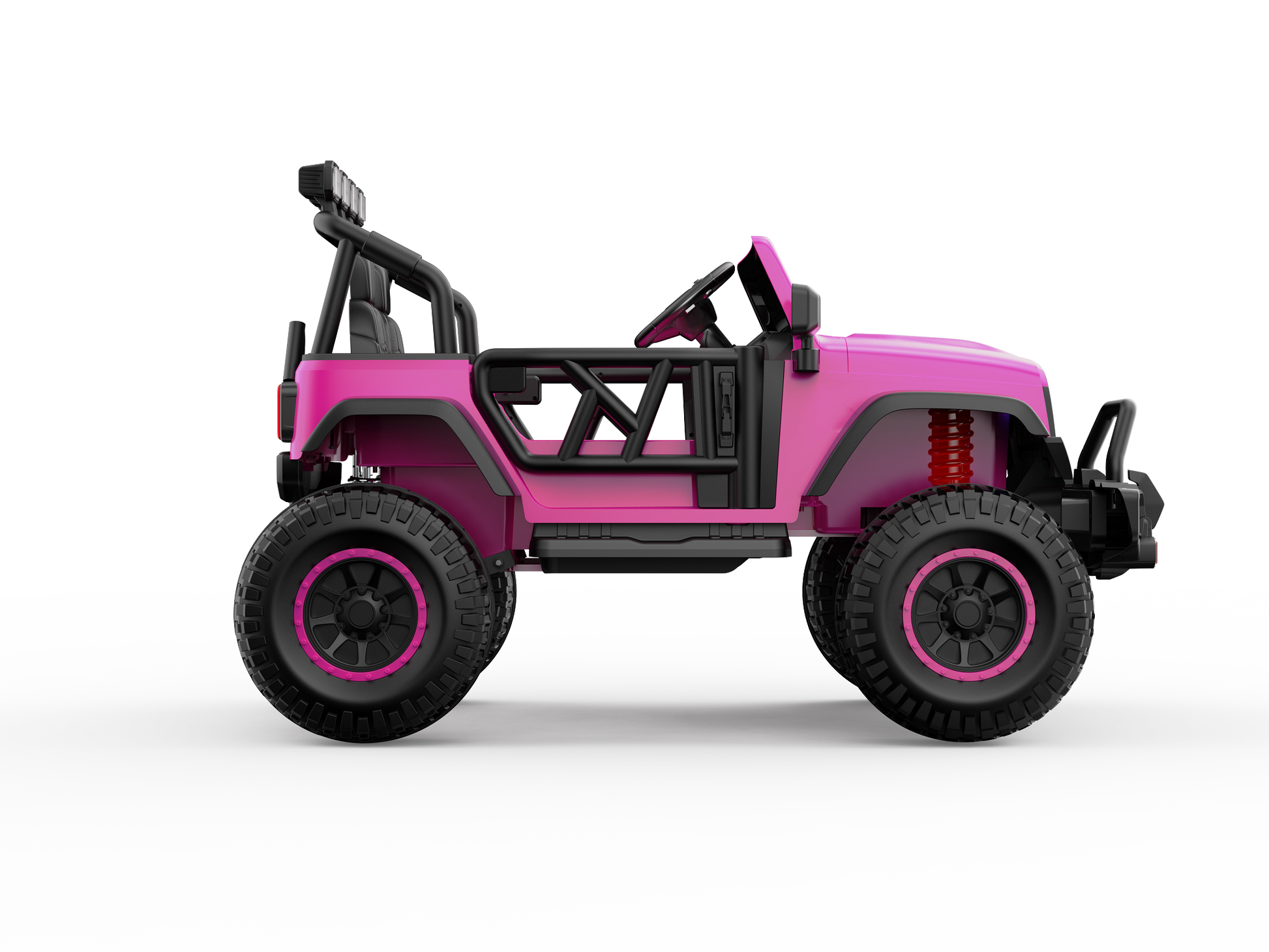 Monster Jeep 24V Ride-On Car – 2-Seater, 4X4 with 800W Motors, Lifted Suspension, Rubber Wheels, Bluetooth, LED Lights, and Parental Remote for Kids