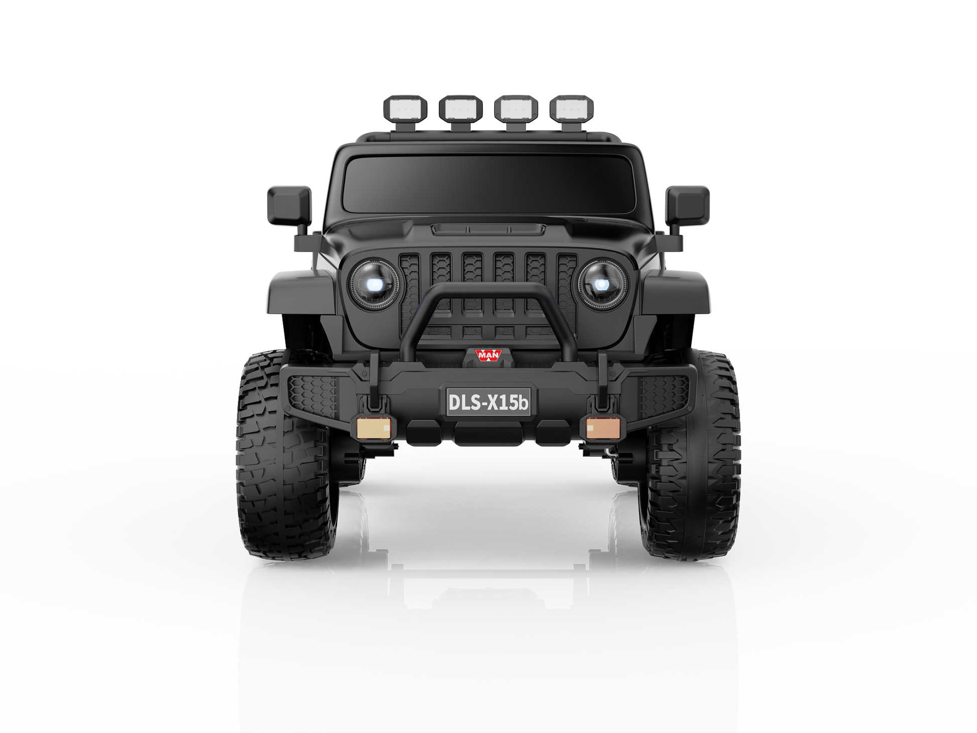 Monster Jeep 24V Ride-On Car – 2-Seater, 4X4 with 800W Motors, Lifted Suspension, Rubber Wheels, Bluetooth, LED Lights, and Parental Remote for Kids