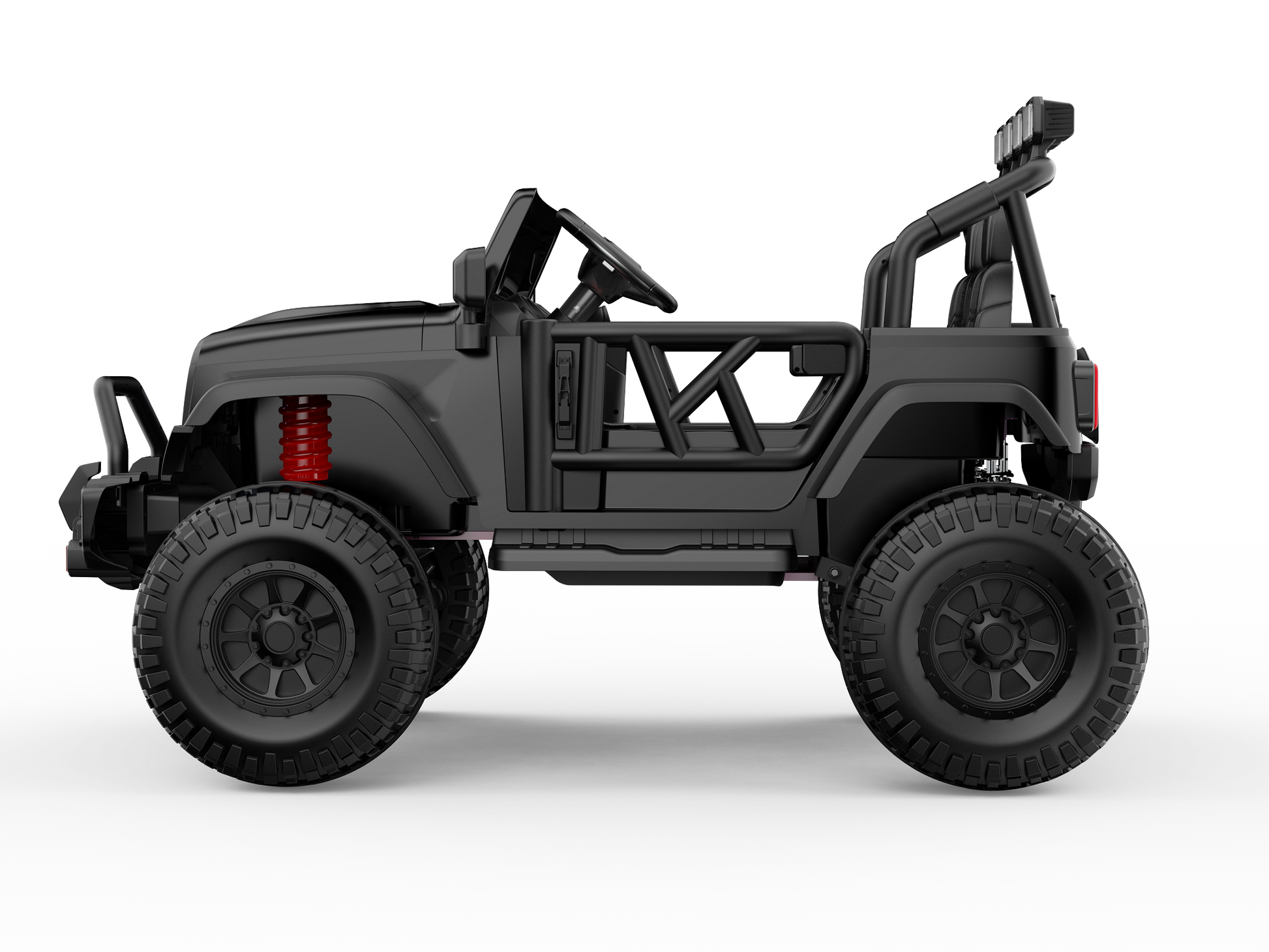 Monster Jeep 24V Ride-On Car – 2-Seater, 4X4 with 800W Motors, Lifted Suspension, Rubber Wheels, Bluetooth, LED Lights, and Parental Remote for Kids