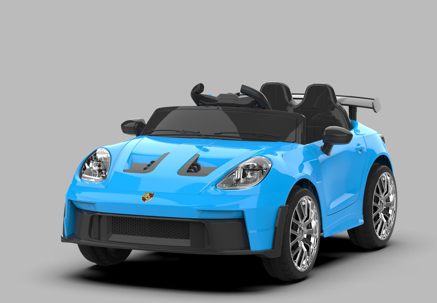 Porsche-Style 12V Kids Ride-On Car | Remote Control, LED Lights & Suspension