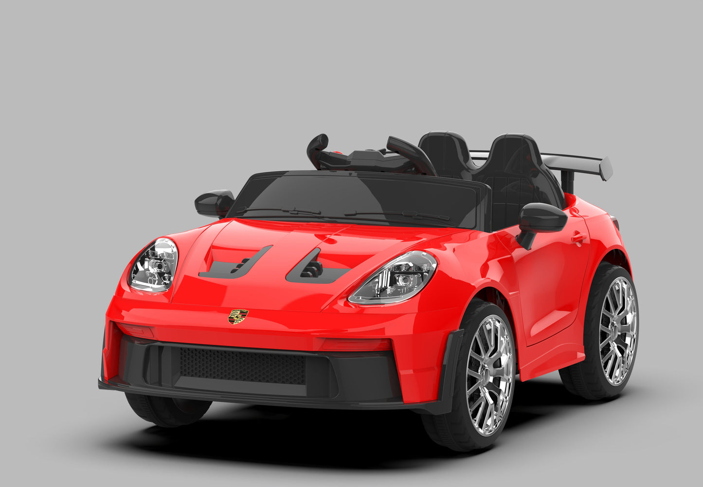 Porsche-Style 12V Kids Ride-On Car | Remote Control, LED Lights & Suspension