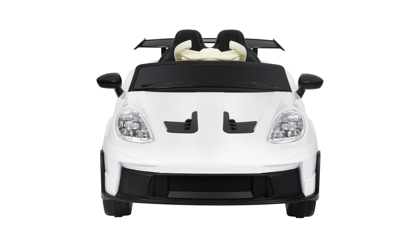 Porsche-Style 12V Kids Ride-On Car | Remote Control, LED Lights & Suspension