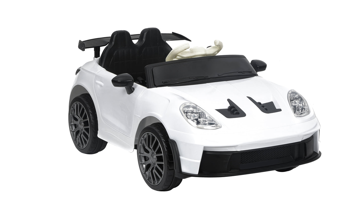 Porsche-Style 12V Kids Ride-On Car | Remote Control, LED Lights & Suspension