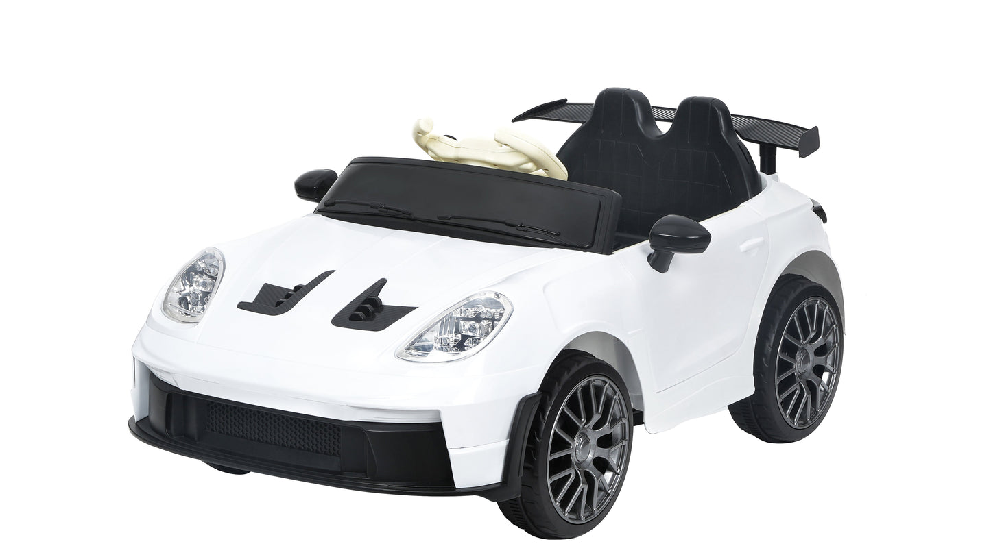 Porsche-Style 12V Kids Ride-On Car | Remote Control, LED Lights & Suspension