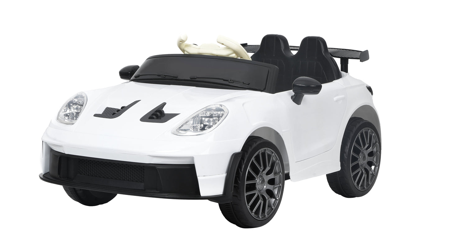 Porsche-Style 12V Kids Ride-On Car | Remote Control, LED Lights & Suspension