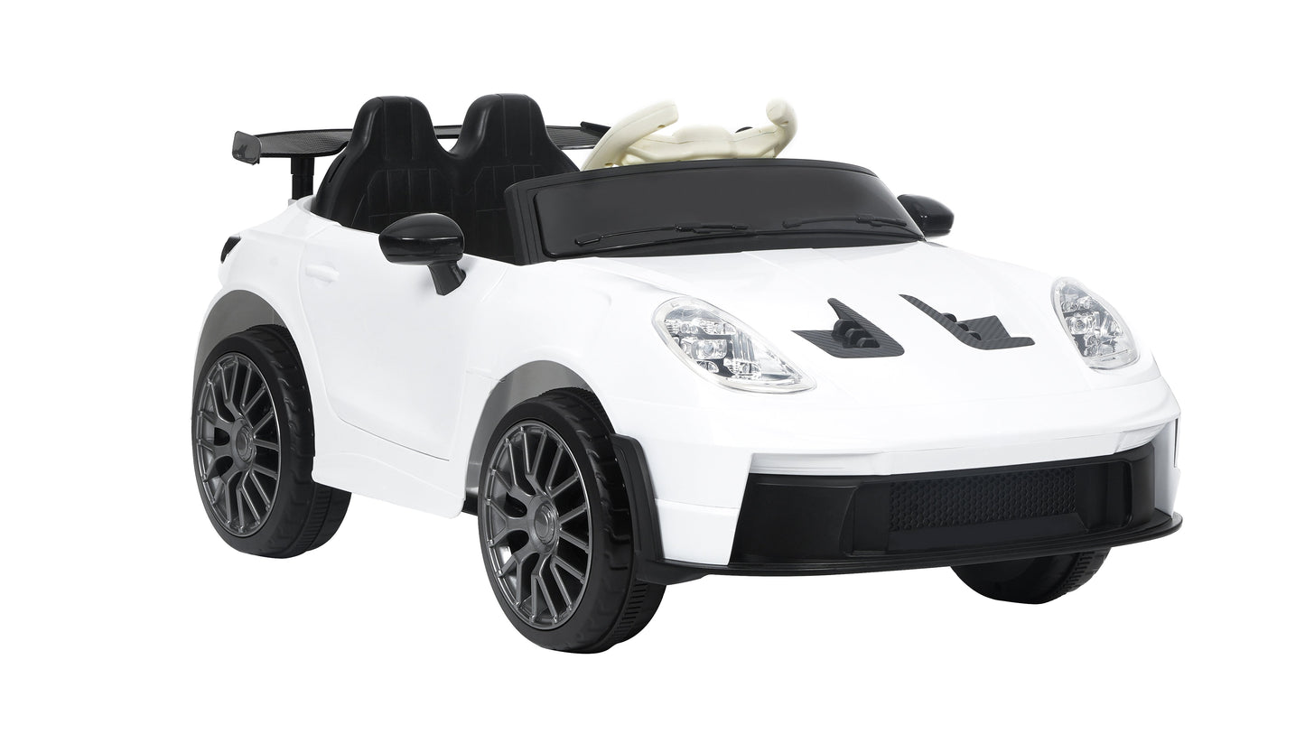 Porsche-Style 12V Kids Ride-On Car | Remote Control, LED Lights & Suspension