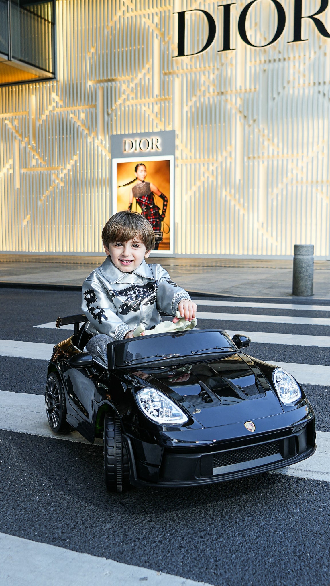 Porsche-Style 12V Kids Ride-On Car | Remote Control, LED Lights & Suspension