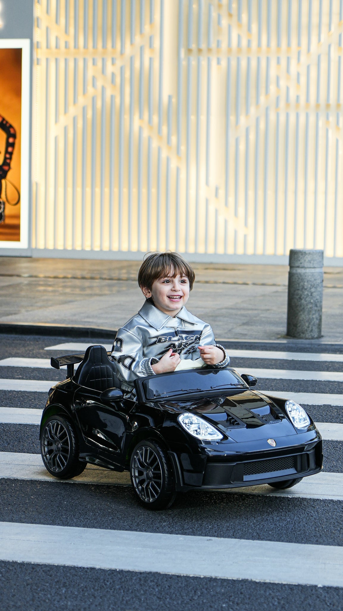 Porsche-Style 12V Kids Ride-On Car | Remote Control, LED Lights & Suspension
