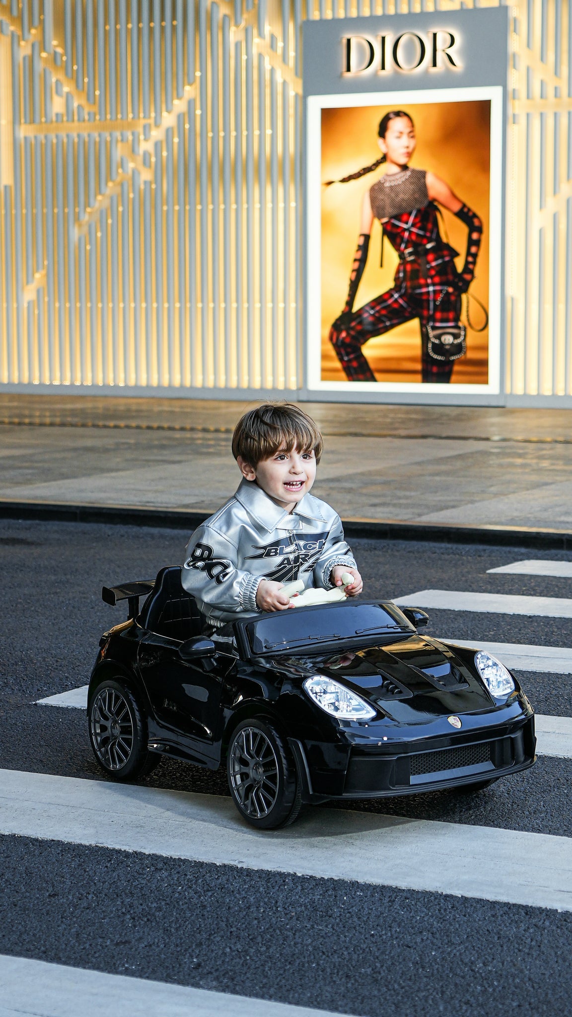 Porsche-Style 12V Kids Ride-On Car | Remote Control, LED Lights & Suspension