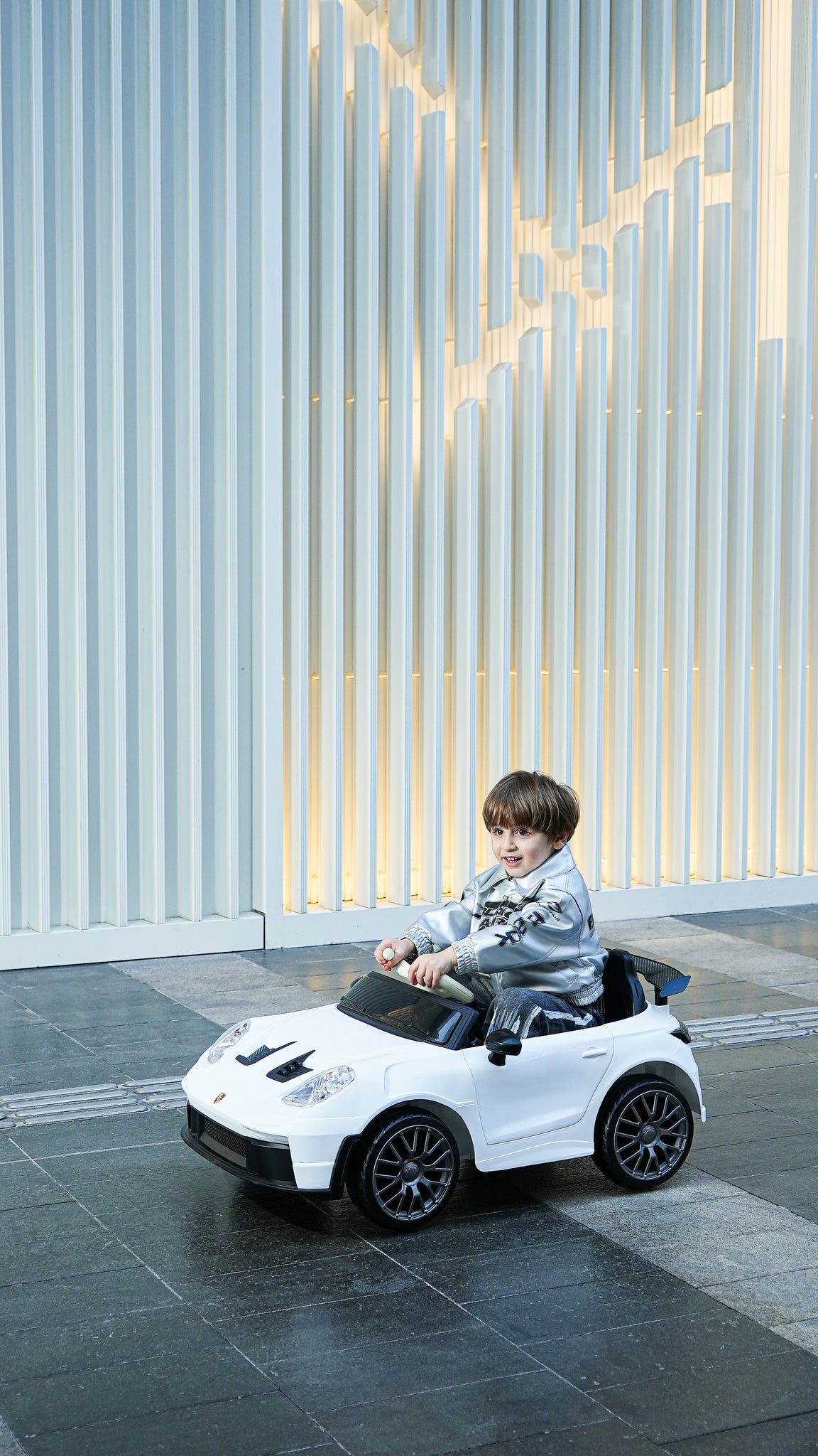 Porsche-Style 12V Kids Ride-On Car | Remote Control, LED Lights & Suspension