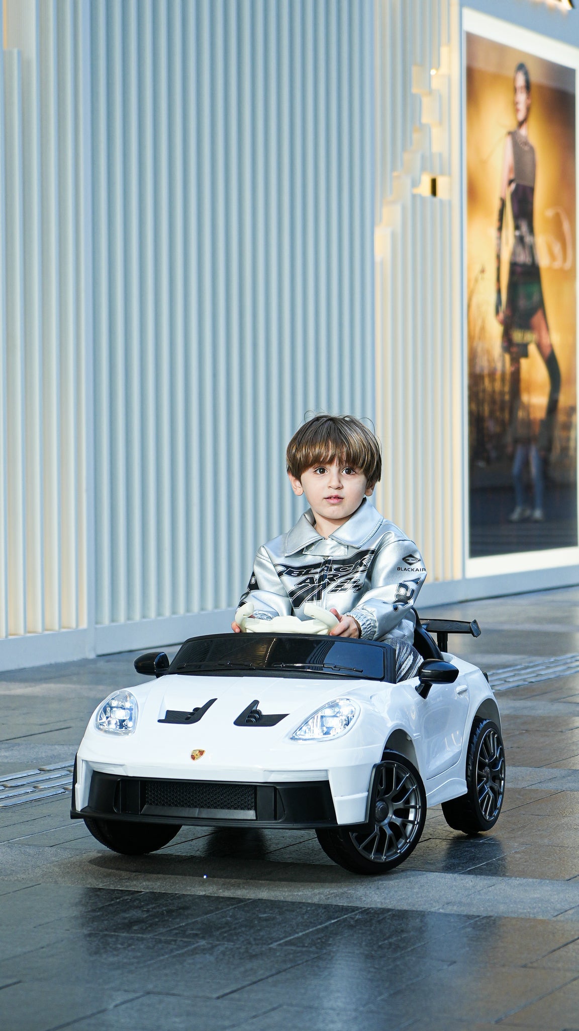 Porsche-Style 12V Kids Ride-On Car | Remote Control, LED Lights & Suspension