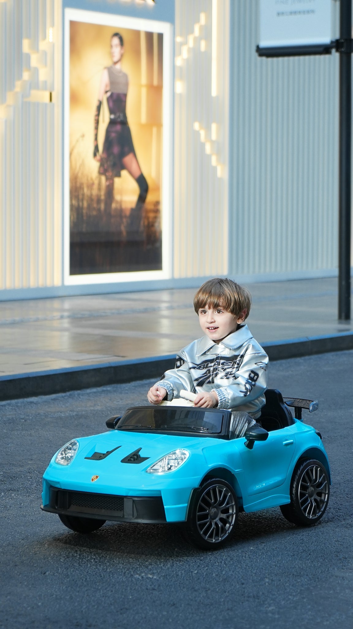 Porsche-Style 12V Kids Ride-On Car | Remote Control, LED Lights & Suspension