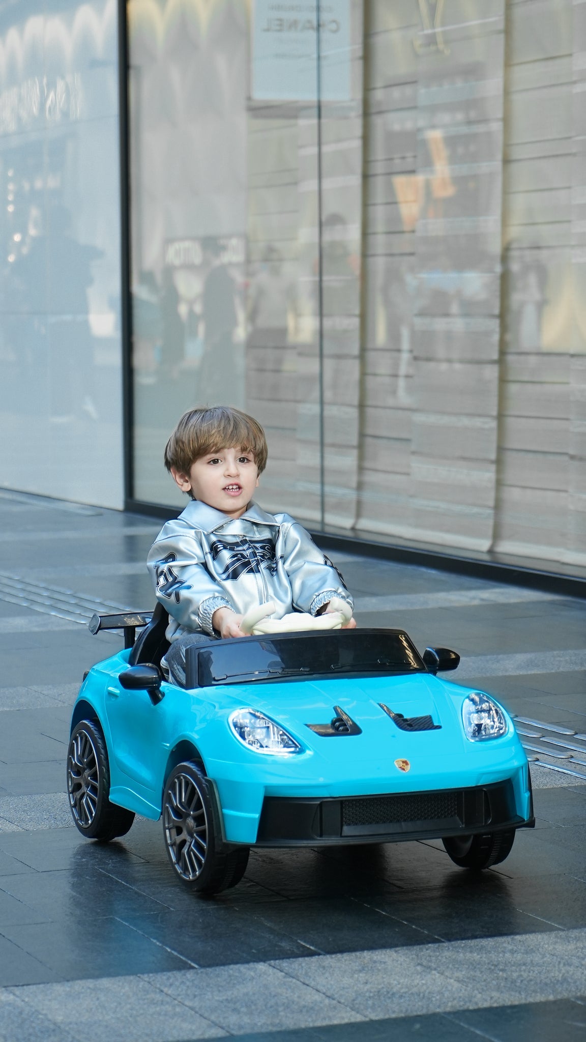 Porsche-Style 12V Kids Ride-On Car | Remote Control, LED Lights & Suspension