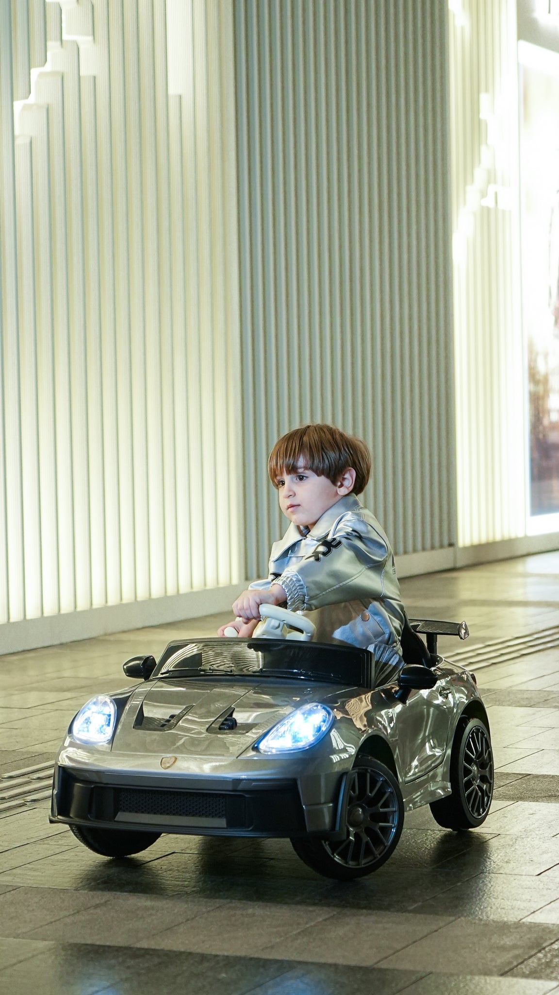 Porsche-Style 12V Kids Ride-On Car | Remote Control, LED Lights & Suspension